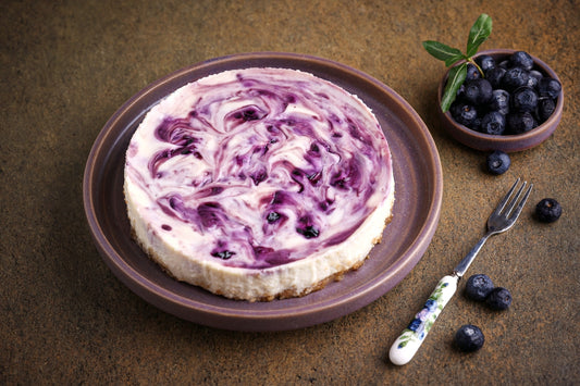 Blueberry NewYork Baked Cheesecake [100% Pure Veg]