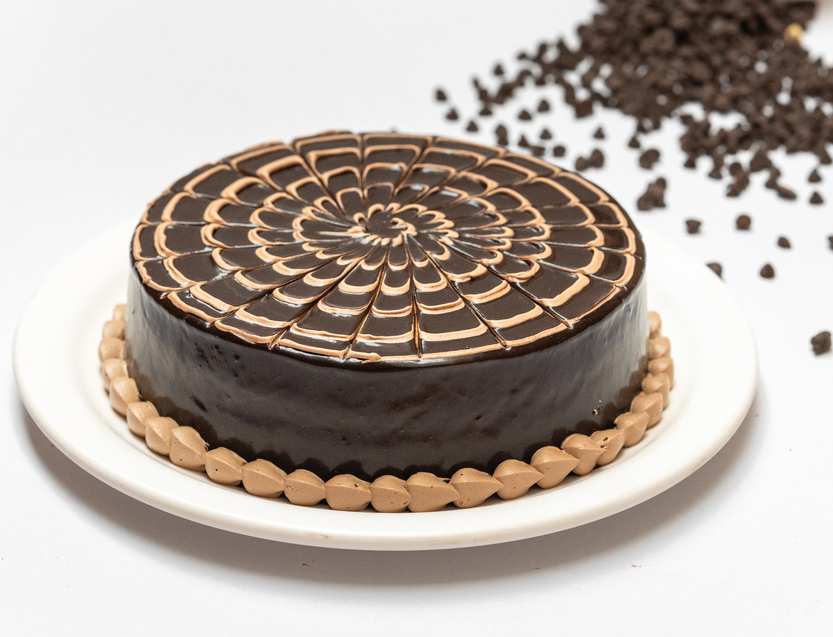 Chocolate Sprinkle Cake Design | No Egg No Oven Pure veg cake | Homemade  cake - YouTube